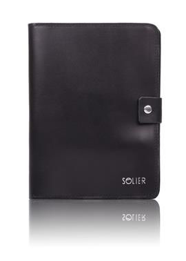Skórzany organizer na dokumenty Solier SA21 czarny