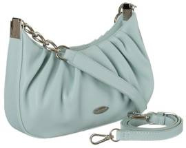 Filigranowa torebka z miękkiej eko skóry, z uchwytem na łańcuszku — David Jones