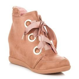 Botki wiązane wstążką grace