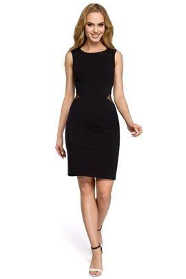 EMILY Sukienka ze wstawkami tiulowymi w talii - czarna