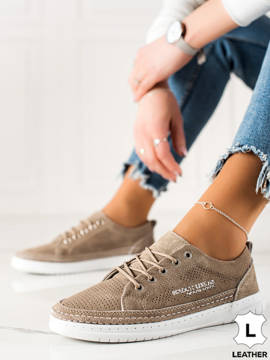 Casualowe skórzane trampki